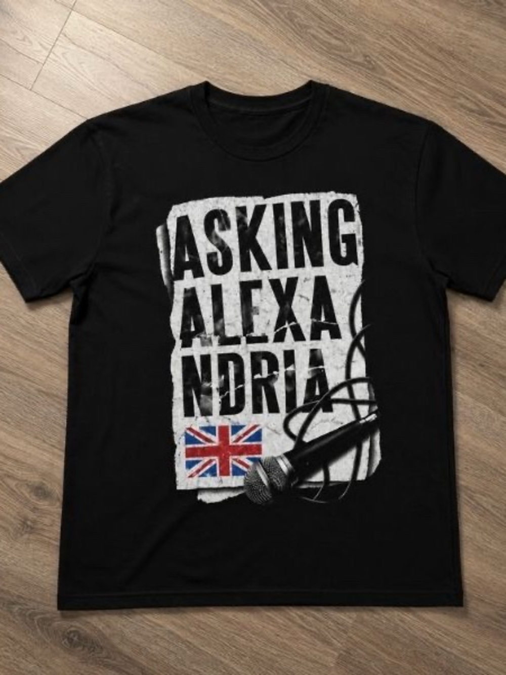 Asking Alexandria Band Black Graphic T Shirt